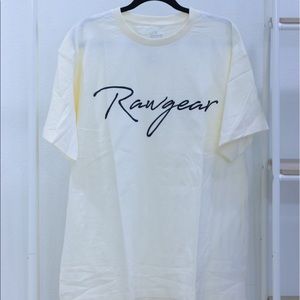 Cream Cursive Rawgear T-shirt